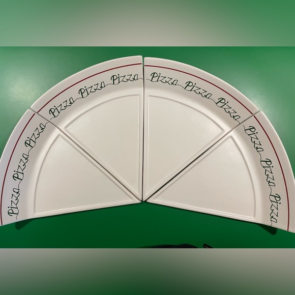 Vintage House of Lloyd Pizza by the slice Ceramic plate set of 4 - Picture 3 of 12